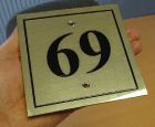 69 - brass house nameplate