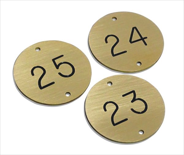 Aluminium Effect Table Numbers Numbers Table Discs Brass Effect Table Numbers 