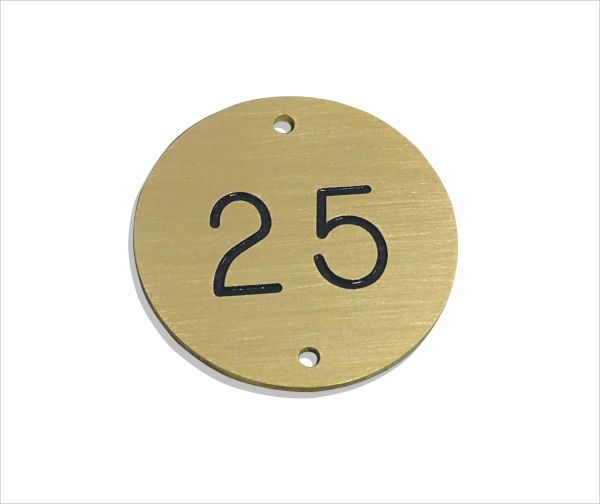 Aluminium Effect Tableware Number Discs Numbers Table Numbers Brass Effect 