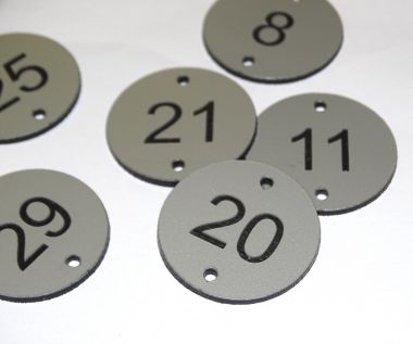 An image of Aluminium Effect Table Numbers - 30mm