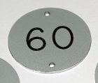 30mm diameter aluminium table number