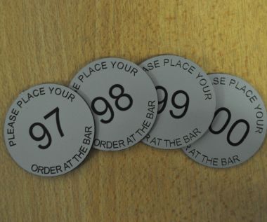 Product Image for Aluminium Effect Table Numbers - 70mm - Order at the bar