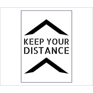 An image of Social Distancing Floor Stencil - Keep Your Distance