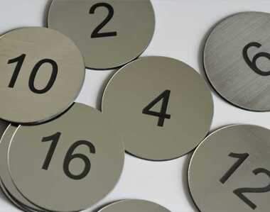 An image of Steel Effect Table Numbers - 30mm