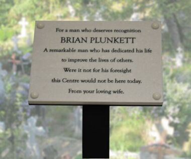 An image of Marble Effect Memorial Tree Plaque - 300mm x 200mm (A4)