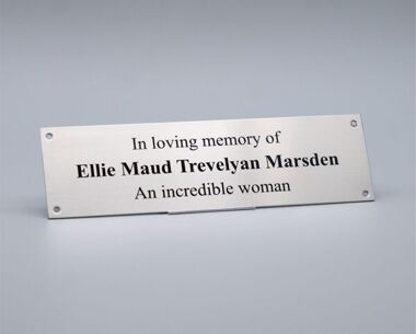 Product Image for Stainless Steel Memorial Bench Plaque - 225 x 75mm