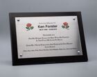 Etched Stainless Steel Memorial Wall Plaque