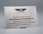 Lasered Stainless Steel Commemorative Wall Plaque