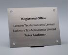 Etched Stainless Steel Business Plaque