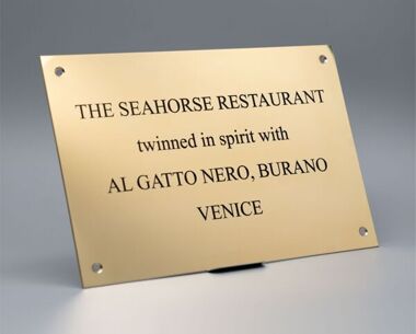 An image of Brass Nameplate - 400mm x 300mm (A3)
