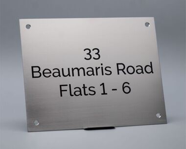 An image of Stainless Steel House Sign