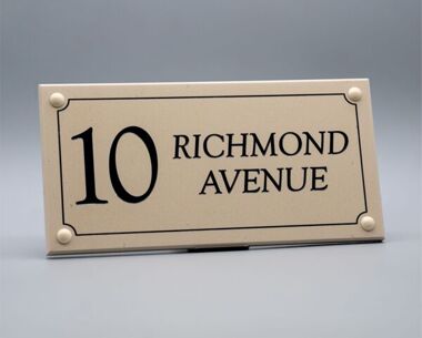 An image of Sandstone Effect House Sign - 600mm x 150mm