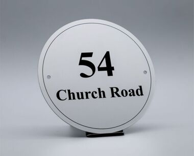 Product Image for Aluminium House Sign - 225mm x 225mm Circle