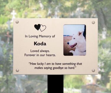An image of Sandstone Effect Memorial Photo Plaque - 300mm x 200mm (A4)