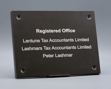An image of Slate Effect Business Plaque - 600mm x 150mm