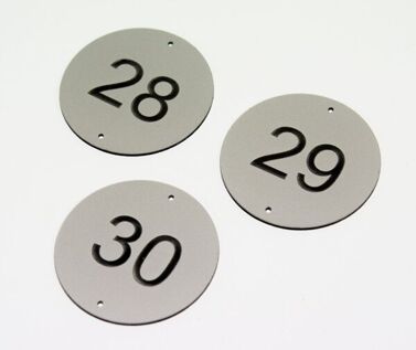 Product Image for Aluminium Effect Table Numbers  - 70mm