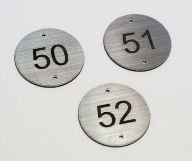 An image of Steel Effect Table Numbers - 50mm