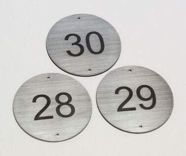 An image of Steel Effect Table Numbers - 70mm