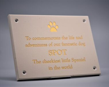An image of Sandstone Effect Memorial Wall Plaque - 400mm x 300mm (A3)