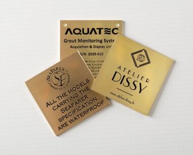 An image of Etched Brass Labels 50mm x 50mm
