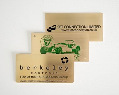 An image of Etched Brass Labels 100mm x 50mm