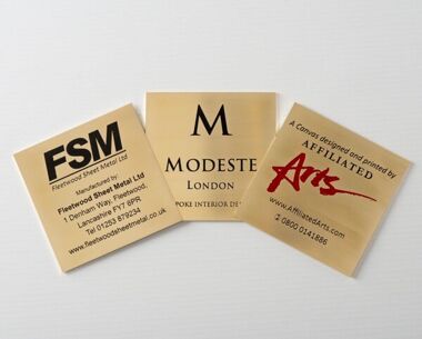 An image of Etched Brass Labels 85mm x 85mm