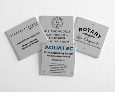 An image of Aluminium Anodic Labels 50mm x 50mm