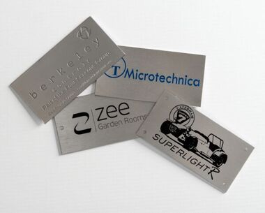 Product Image for Etched Stainless Steel Labels 100mm x 50mm