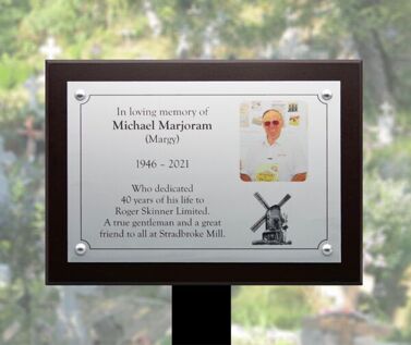An image of Printed Aluminium Memorial Photo Plaque - 400mm x 300mm (A3)
