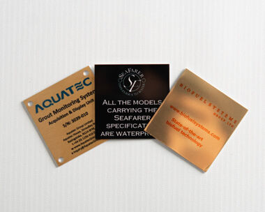 Product Image for Aluminium Dye Sub Labels 50mm x 50mm