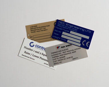 Product Image for Aluminium Dye Sub Labels 100mm x 50mm