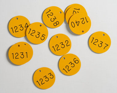An image of Traffolyte Valve and Tag Labels - 50mm Diameter