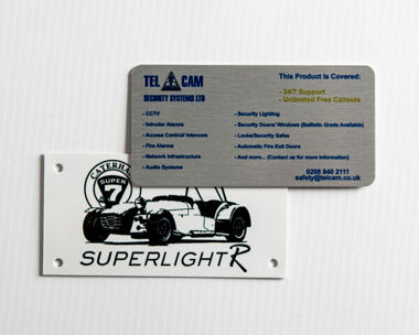 Product Image for Aluminium Dye Sub Labels 100mm x 50mm