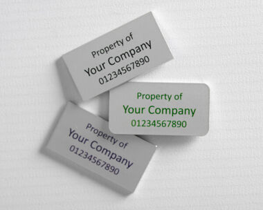 An image of Aluminium Anodic Labels Type 1 38mm x 20mm