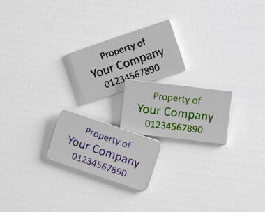 An image of Aluminium Anodic Labels Type 1 50mm x 25mm