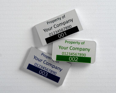 An image of Aluminium Anodic Labels Type 2 38mm x 20mm