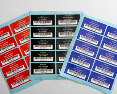 An image of S/A Vinyl Asset Labels Type 3 75mm x 35mm