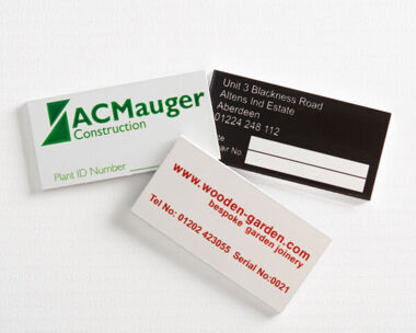 An image of Aluminium Anodic Labels 50mm x 25mm