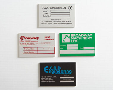 Product Image for Aluminium Anodic Labels 75mm x 50mm