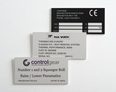 An image of Aluminium Anodic Labels 100mm x 50mm