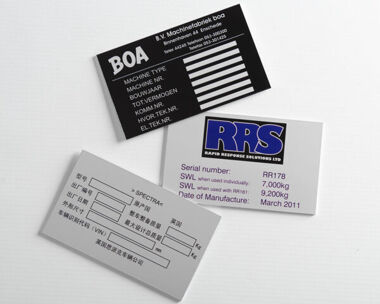 An image of Aluminium Anodic Labels 125mm x 75mm