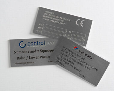 Product Image for Etched Stainless Steel Labels 100mm x 50mm