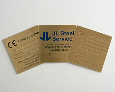 An image of Etched Brass Labels 85mm x 85mm