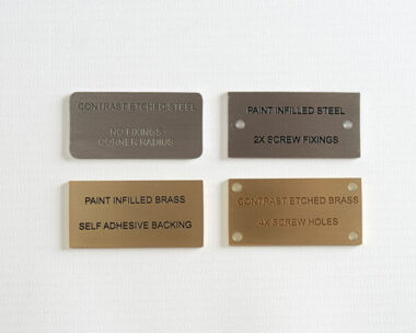 An image of Brass and Steel Sample Label Pack