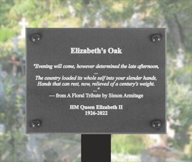 An image of Slate Effect Memorial Tree Plaque - 250mm x 200mm