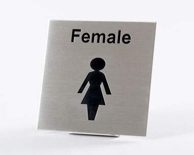 An image of St/Steel Female Sign