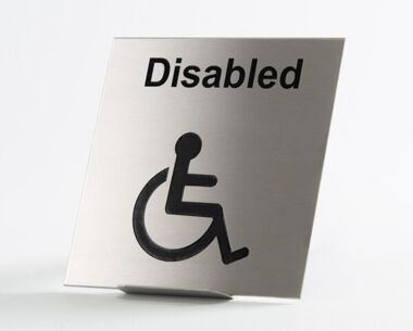 Product Image for St/Steel Disabled Sign