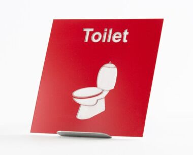 An image of Acrylic Picture Sign - Toilet