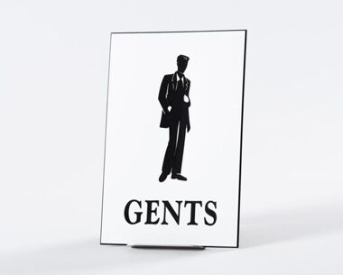 An image of Acrylic Picture Sign - Gents