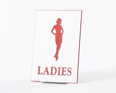 An image of Acrylic Picture Sign - Ladies